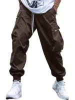Multi-pocket Cargo Pants Men's Casual Hip-Hop Drawstring Trousers Outdoor Streetwear Sports Pant - Image 8
