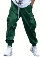 Multi-pocket Cargo Pants Men's Casual Hip-Hop Drawstring Trousers Outdoor Streetwear Sports Pant - Image 9