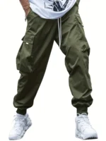 Multi-pocket Cargo Pants Men's Casual Hip-Hop Drawstring Trousers Outdoor Streetwear Sports Pant - Image 14